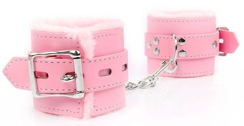 Розовые мягкие наручники на регулируемых ремешках - Notabu NOTABU NTB-80569