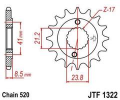 Звезда мотоциклетная JT JTF1322.14