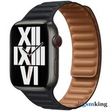Apple Watch Leather Link 45mm Midnight - M/L (165–205mm)