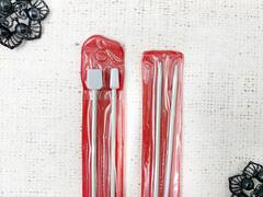 Спицы прямые металл пустотелый, тефлон, L 35 см, d 3 мм, 1 упаковка-2 спицы