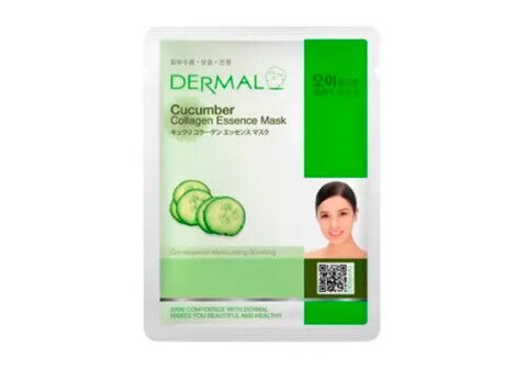 Маска для лица "Dermal" с коллагеном и экстрактом огурца, 23г