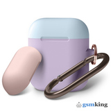 Duo Hang Case for AirPods 1/2 [Body - Lavender, Top - Pastel Blue, Lovely Pink]