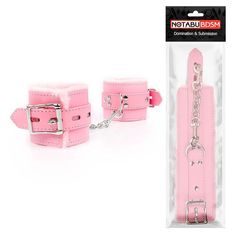 Розовые мягкие наручники на регулируемых ремешках - 