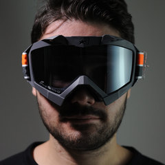 Очки кроссовые ARIETE GOGGLES ADRENALINE PRIMIS, серый, зеркальная тонированная линза 14001-PPGG