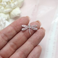 Подвеска Стрекоза 16*22 мм, родий П870