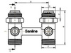 Узел подкл. радиатора R1/2-R1/2 Еврокон H-обр Прямой с нипелями Арт.39105