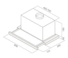 Вытяжка Elica ELITE14 LUX GRVT/A/60 - схема