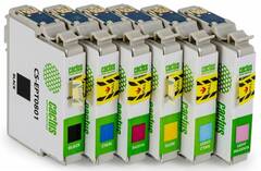 Картридж струйный Cactus CS-EPT0807 черный, желтый, голубой, пурпурный, светло-голубой, светло-пурпурный набор (68.4мл) для Epson St Ph P50