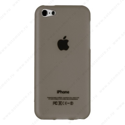 Накладка силиконовый TPU для Apple iPhone 5C матовый серый