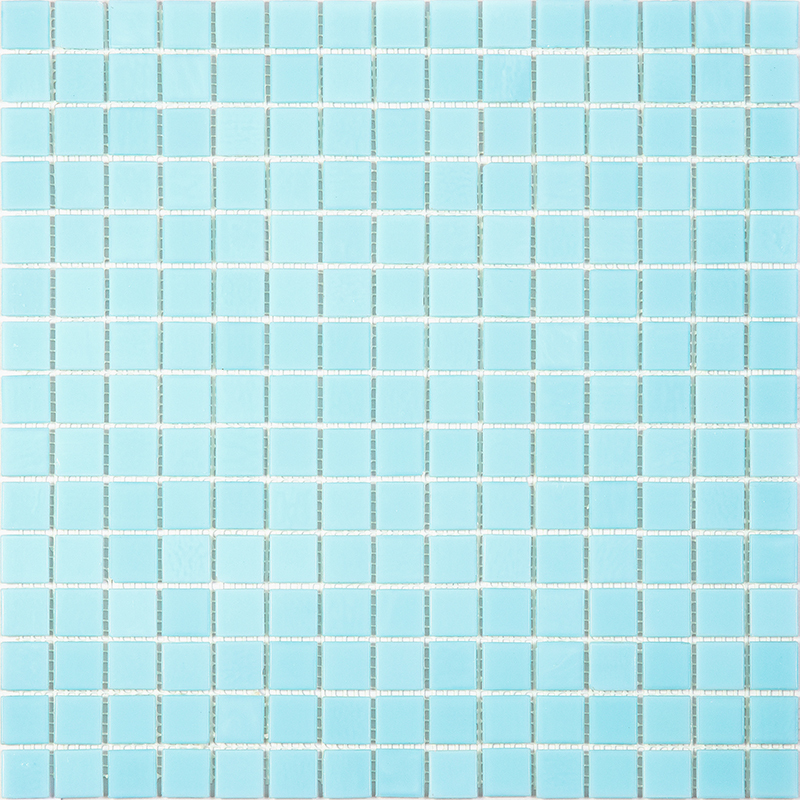 SBN308 Мозаика одноцветная чип 20 стекло Alma Mono Color голубой квадрат