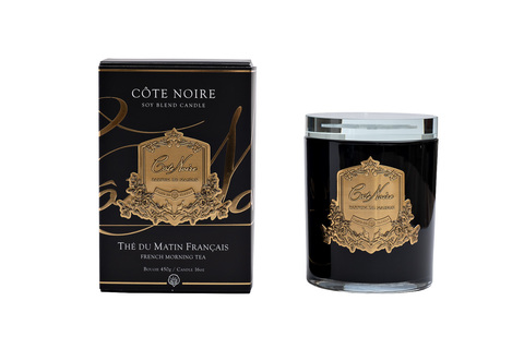 Свеча ароматическая 450г Cote Noire French Morning Tea в стеклянном стакане