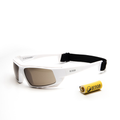 Очки Ocean Paros белые/коричневые линзы