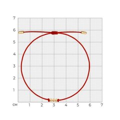 051358 - Браслет-красная нить с подвеской из золота