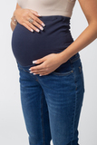 Джинсы для беременных 15557 тёмно-синий