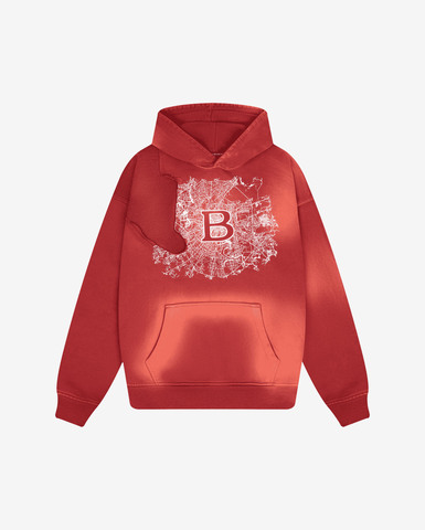 Худи Bruler d'Amour Scheme of the City красный