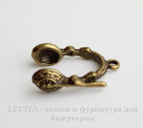 Подвеска "Наушники" (цвет - античная бронза) 26х19 мм