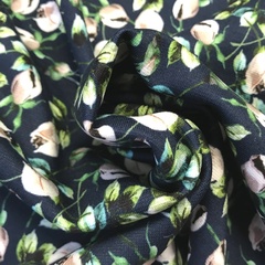 Ткань  трикотаж джерси  мелкие розы 3299