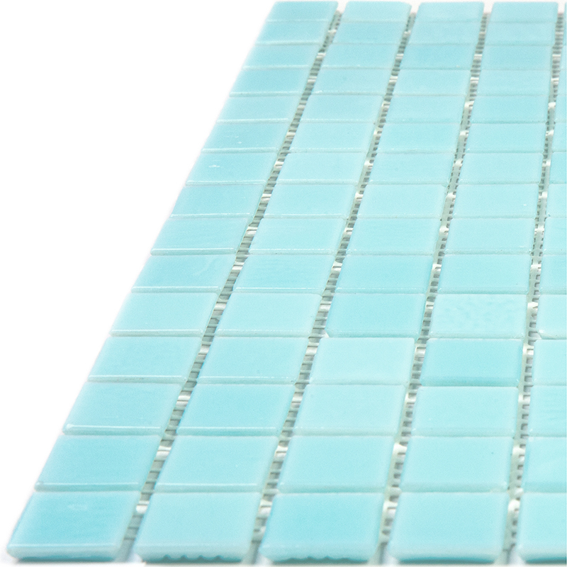 SBN308 Мозаика одноцветная чип 20 стекло Alma Mono Color голубой квадрат