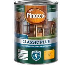 Пропитка декоративная для защиты древесины Pinotex Classic Plus 3 в 1 сосна 0,9 л.