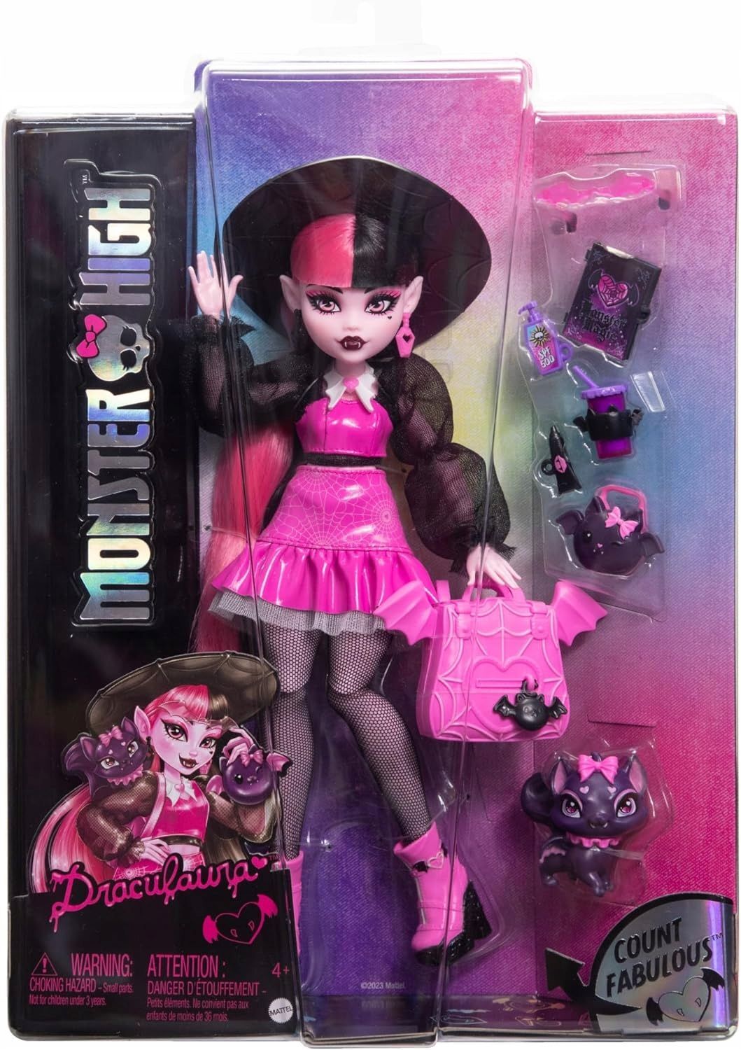 Кукла Mattel Monster High Draculaura - Дракулаура с животным - Кукла с  аксессуарами Монстр Хай HRP64 купить в Москве | Доставка по России.