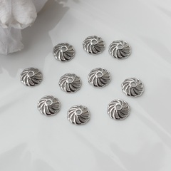 Шапочка для бусин 8 мм, родий, 10 шт, Р111