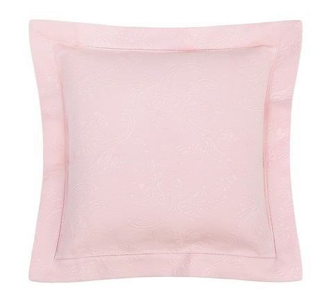 Наволочка декоративная 47х47 Luxberry Country с мережкой клубничный крем