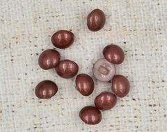 Пуговицы на ножке, d 11 мм, красно-коричневый