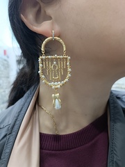 30325 - Серьги длинные PADLOCK style by SCHIAPARELLI