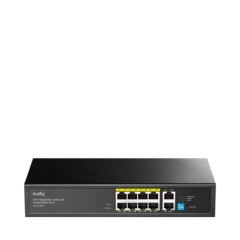 Cudy - Коммутатор с 8 гигабитными портами PoE+ и 2 портами SFP GS1010PE