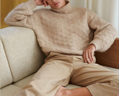 Описание по вязанию свитера спицами "Текстура"