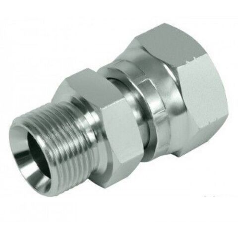 Переходник с вращ. гайкой (американка) 3/8 внеш - 3/8 внут, 350бар. оцинк сталь