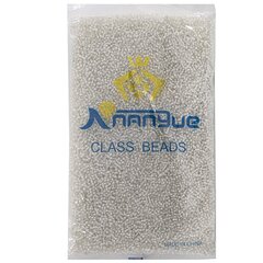 
          Бисер Alingar размер №12 вес 450 гр., прозрачный кристалл, внутри белый, пакет