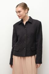 Жакет укороченный из жаккарда