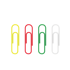 
          Скрепки 33 мм, Erich Krause, уп. 100 шт., металлические, цветное виниловое покрытие