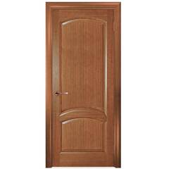 Межкомнатная дверь шпон Соло тёмный анегри глухая