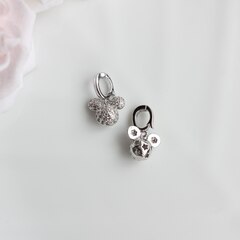 УЦЕНКА!!! Подвеска Микки Маус с фианитами и разъемным бейлом, 11 мм, родий, У092