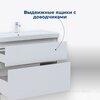 Aquanet 345376 Тумба с раковиной Вега 70 (Ирис) напольная 2 ящ. цв. белый глянец (345376)