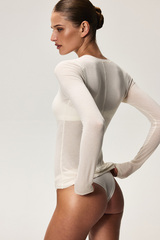 Трусы танга из бамбука Молочный