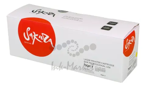 Картридж Sakura TN241Y для Brother, желтый, 1400 к.