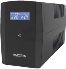 Источник бесперебойного питания Импульс Юниор Смарт 1200 720Вт 1200ВА черный