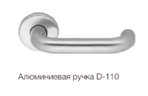 Входная дверь HORMANN HTA100 с остеклением, петли L и R. 1000х2100 с ручкой-штангой HOE75A и нажимной D110