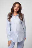 Рубашка для беременных 14821 бело-голубой