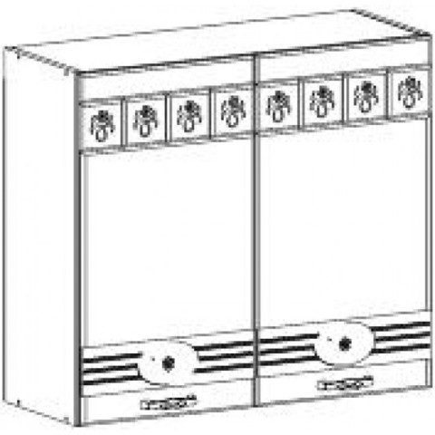 КЛАУДИ ШКАФ НАВЕСНОЙ С 2-МЯ ДВЕРКАМИ 800 ММ ПД2080
