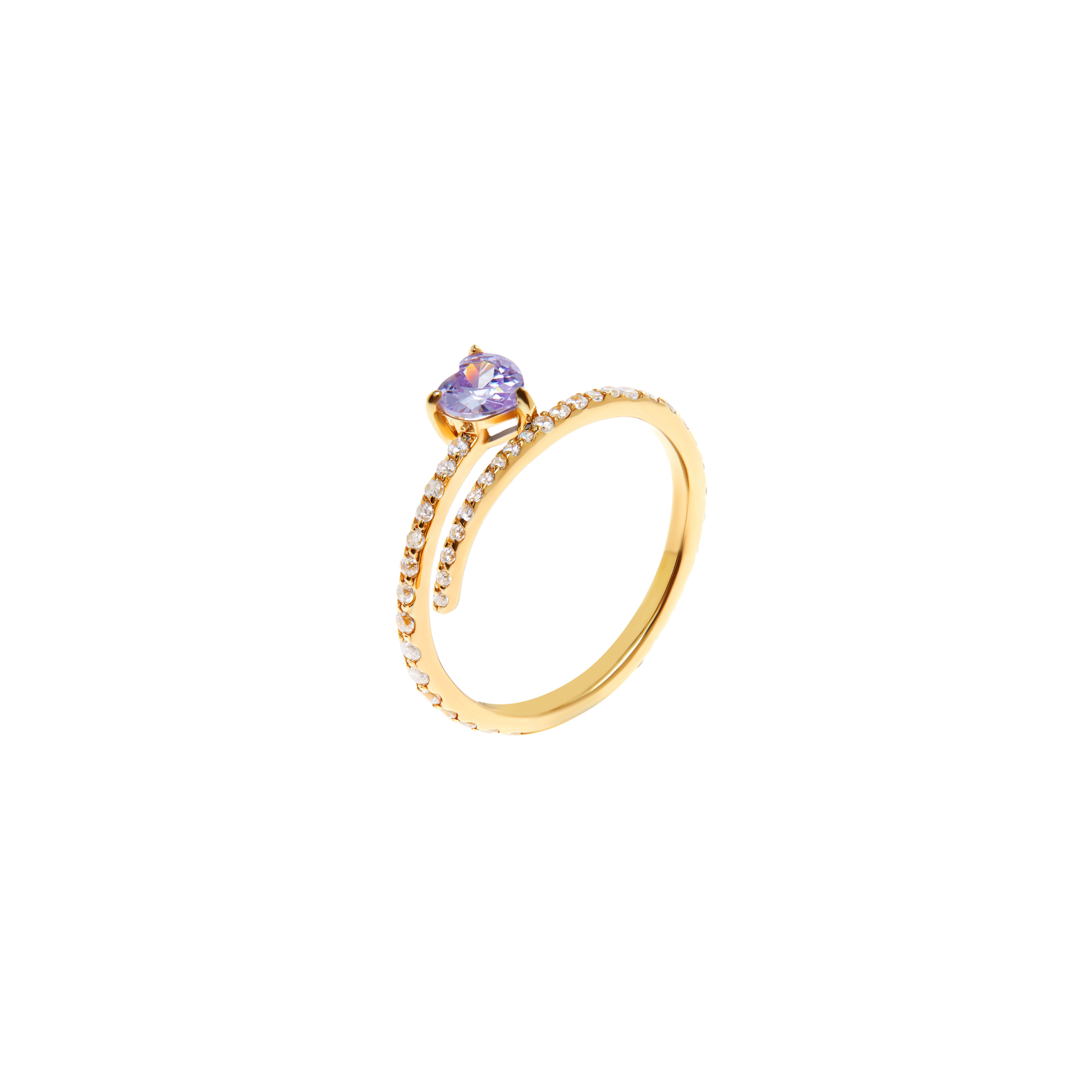 VIVA LA VIKA Кольцо Twisted Heart Ring – Lilac viva la vika кольцо twisted heart ring – lilac