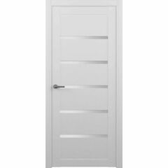 Купить Дверь экошпон Вена кедр снежный стекло матовое