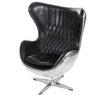 Кресло Egg Aviator, черная кожа