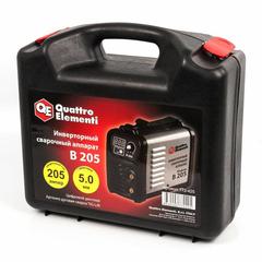 Доставка по России | Аппарат электродной сварки, инвертор QUATTRO ELEMENTI B 205 (205 А, ПВ 80%, до 5.0 мм, 5.3 кг, Дисплей, TIG-Lift, от 170В, КЕЙС) (772-425)