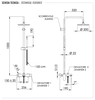 REMER L34X7MMM20NO Душевая система для ванны верхний душ круглый 20см class line
