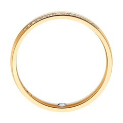 1114101-01 - Обручальное кольцо из комбинированного золота с бриллиантом