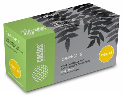 Картридж лазерный Cactus CS-PH3115 109R00725 черный (3000стр.) для Xerox Ph3115, 3120, 3121, 3130, 3131, 3132